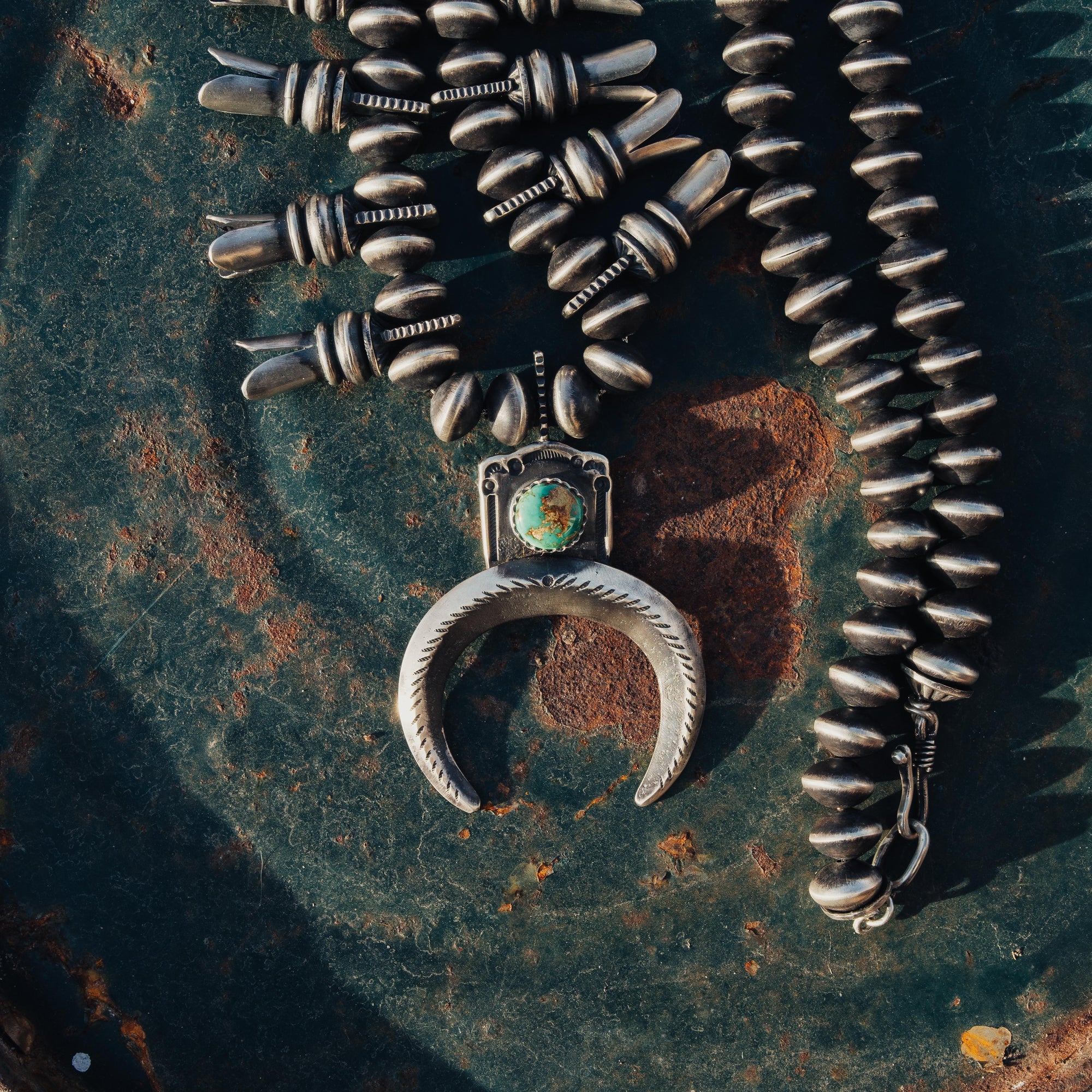 Sonoran Squash Blossom Necklace