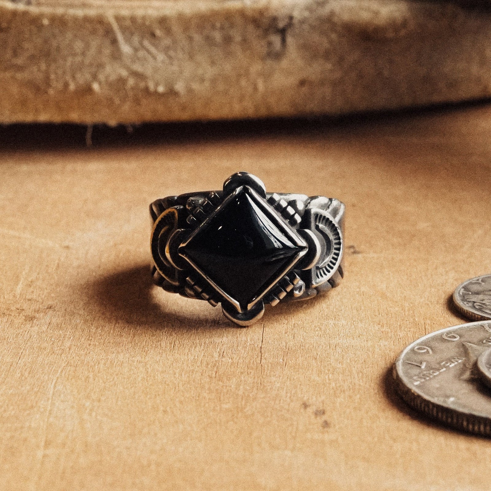 Black Onyx "Mesa" Ring