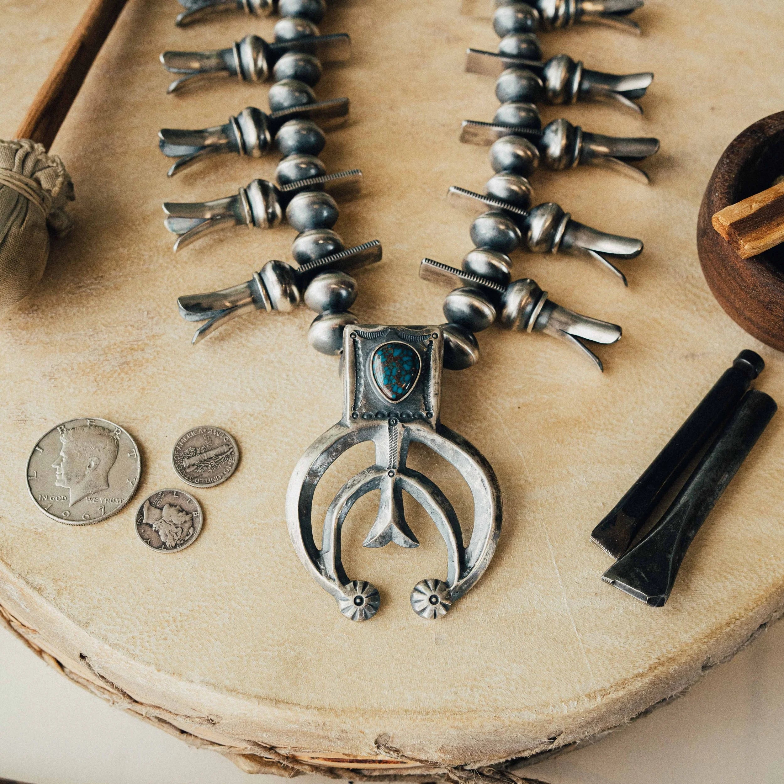 EGYPTIAN SQUASH BLOSSOM NECKLACE