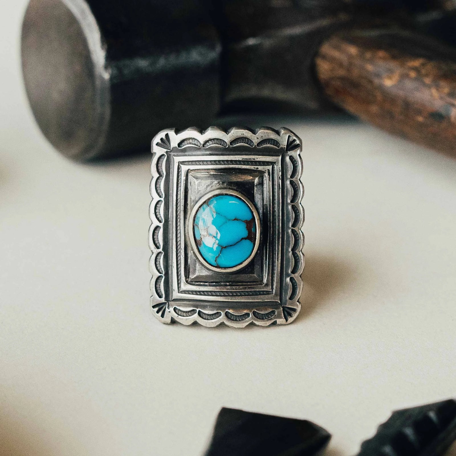 Large Egyptian "Pionero" Ring (9.5)
