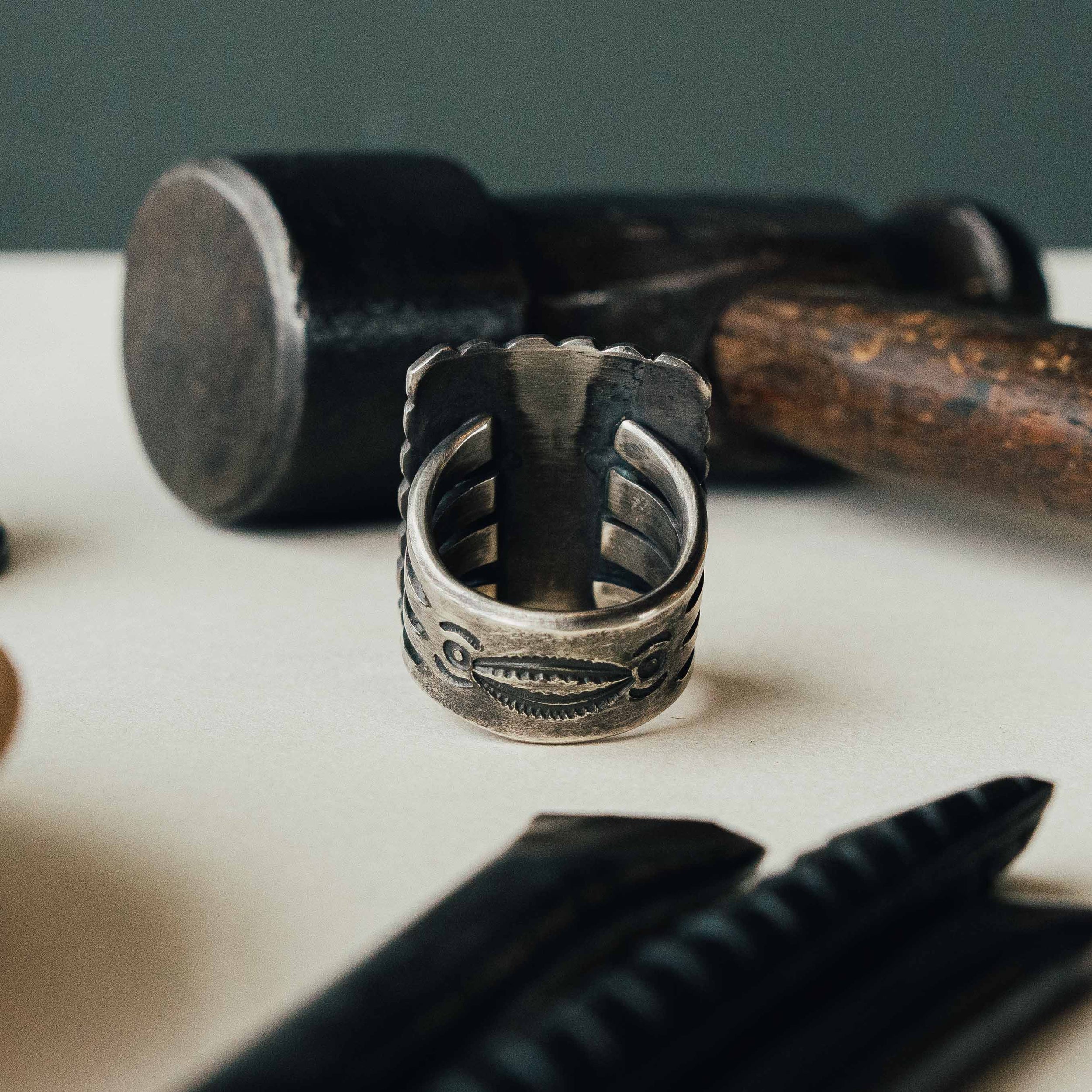 Large Egyptian "Pionero" Ring (9.5)