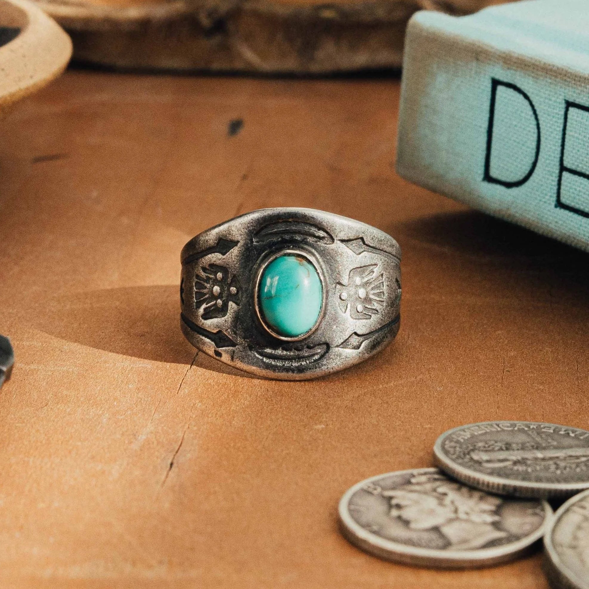 "RISING BIRD" CIGAR BAND RING