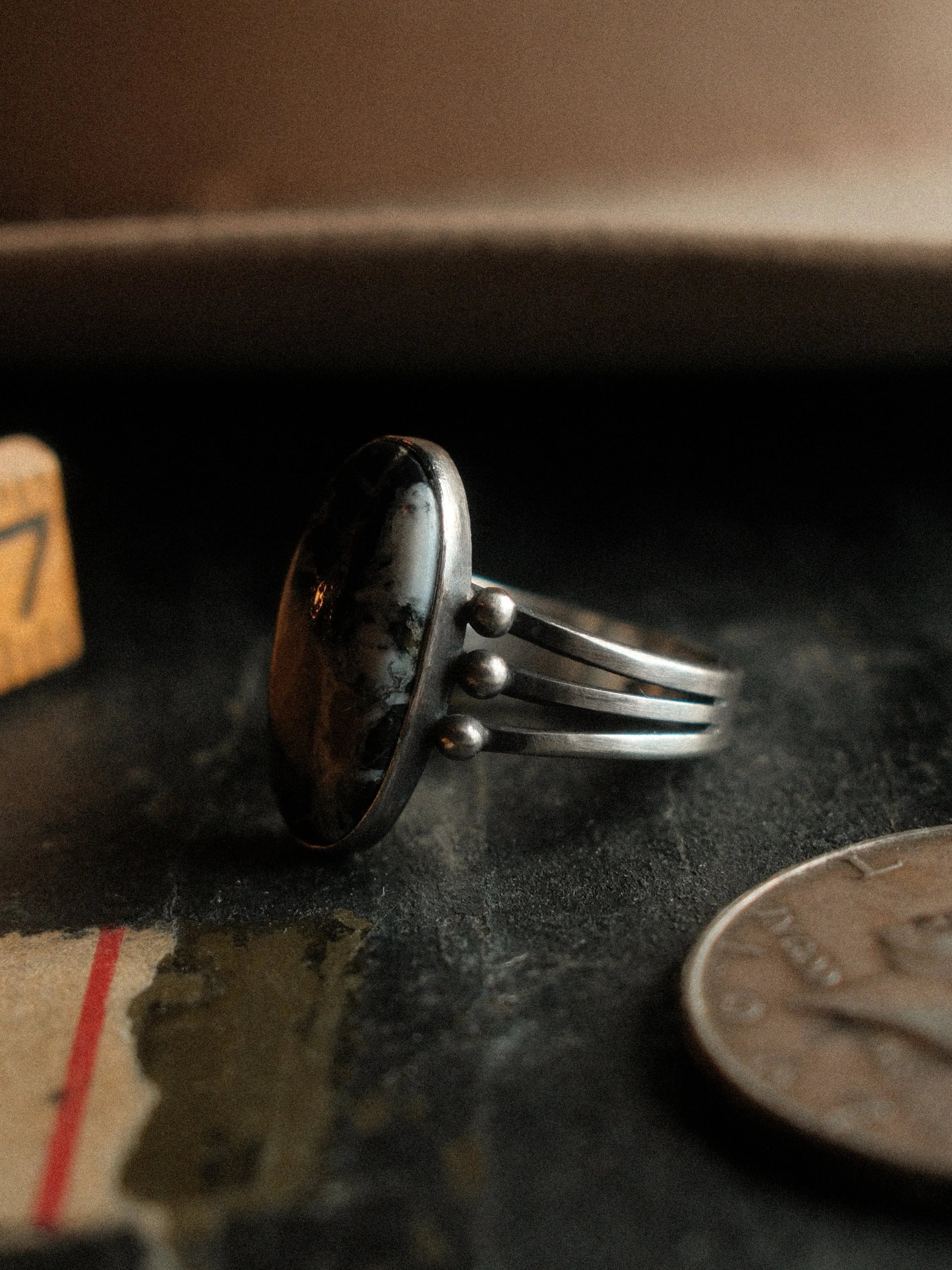 White Buffalo "Dune" Ring (8.5)