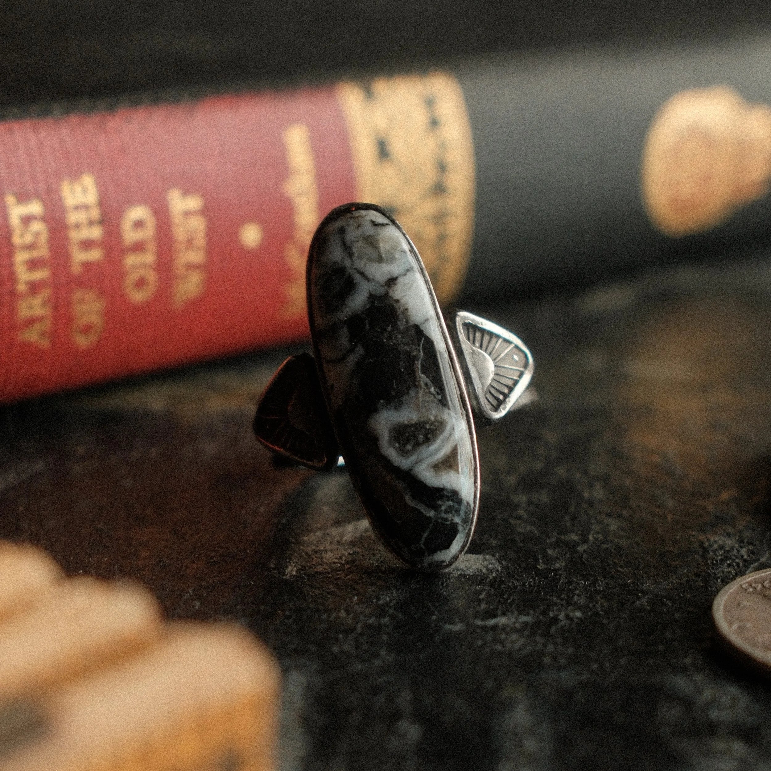 White Buffalo "Dune" Ring (6)