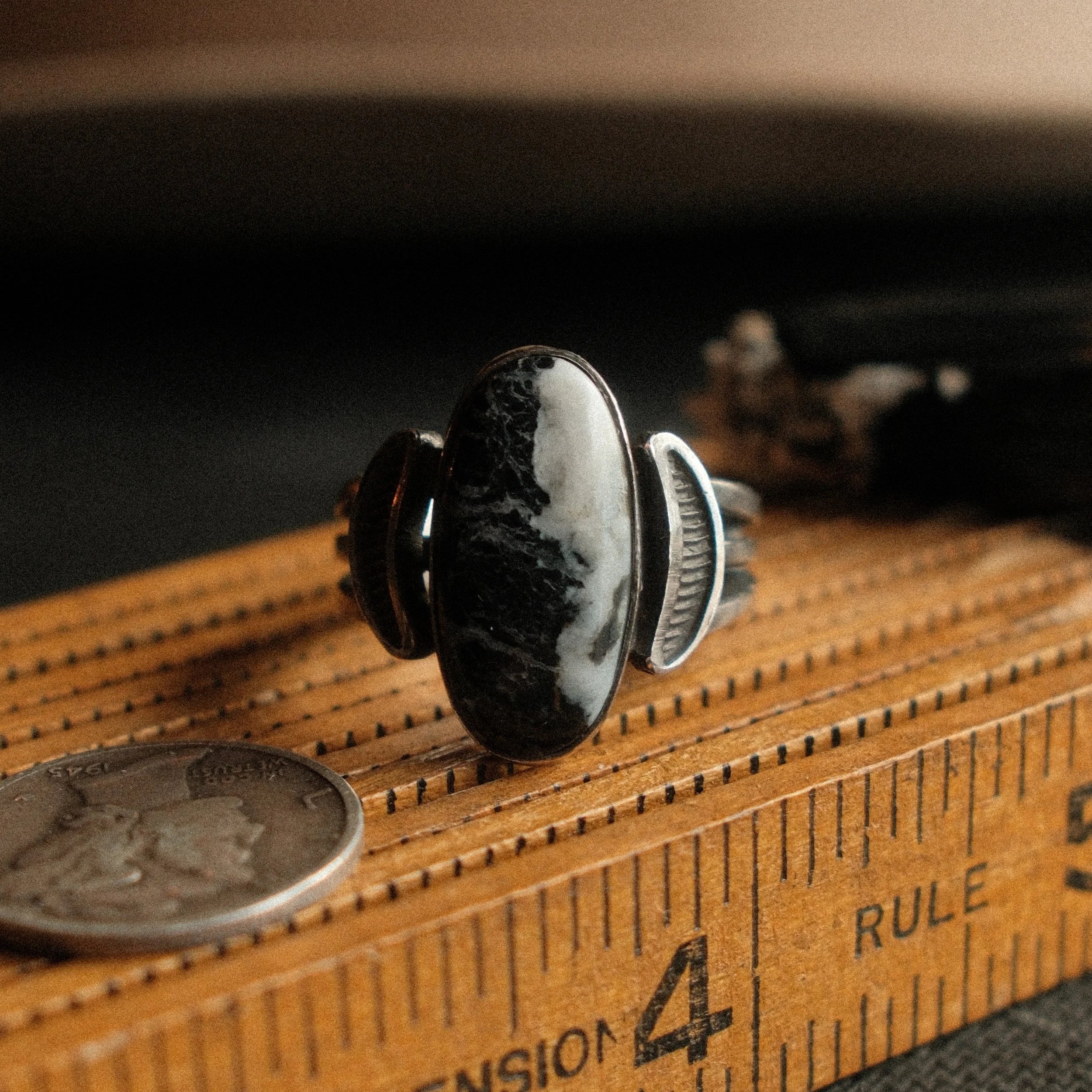 White Buffalo "Dune" Ring (7)