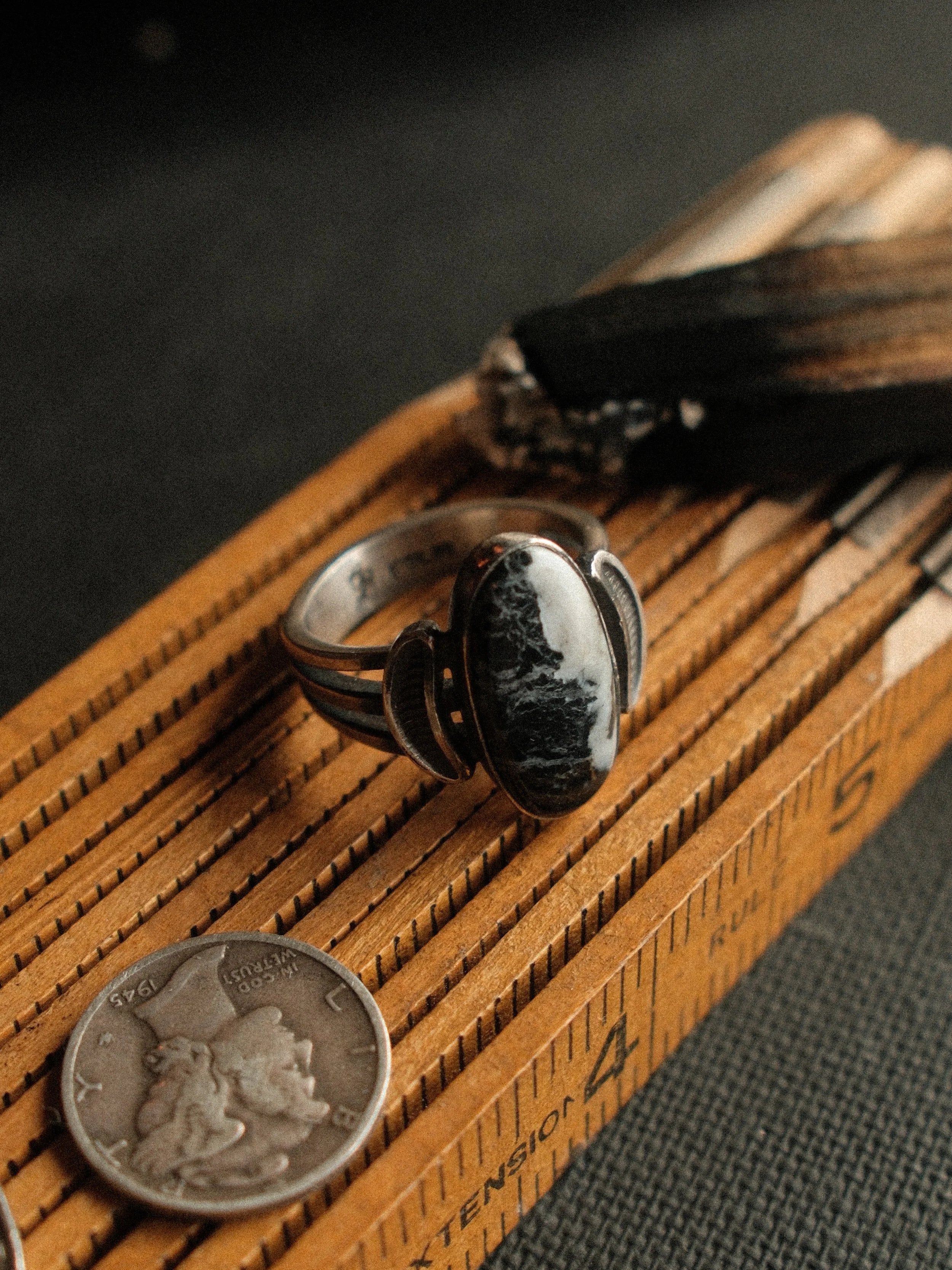 White Buffalo "Dune" Ring (7)