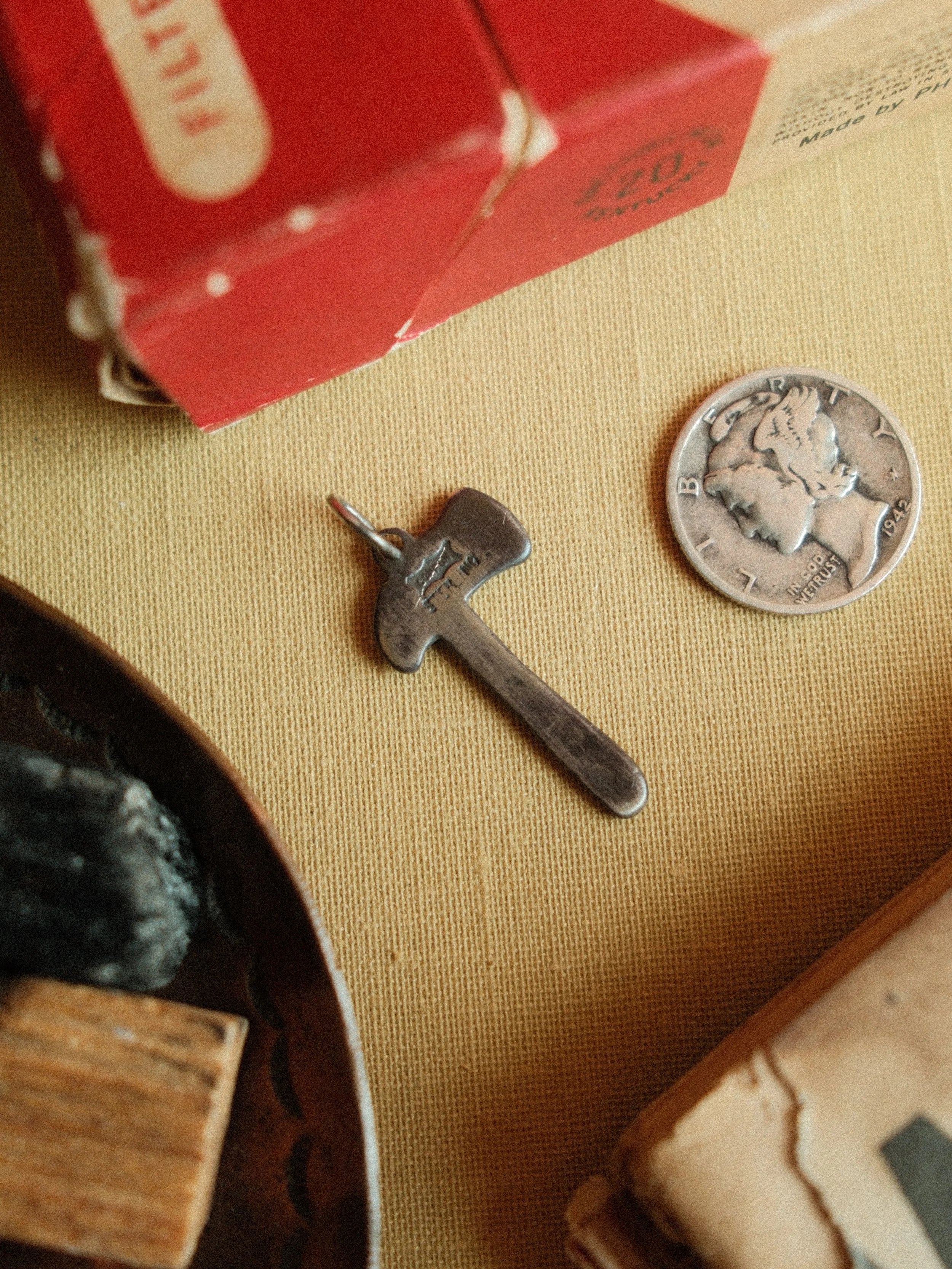 Our sterling take on the traditional tomahawk with classic stamp detail and a deep patina — view 4