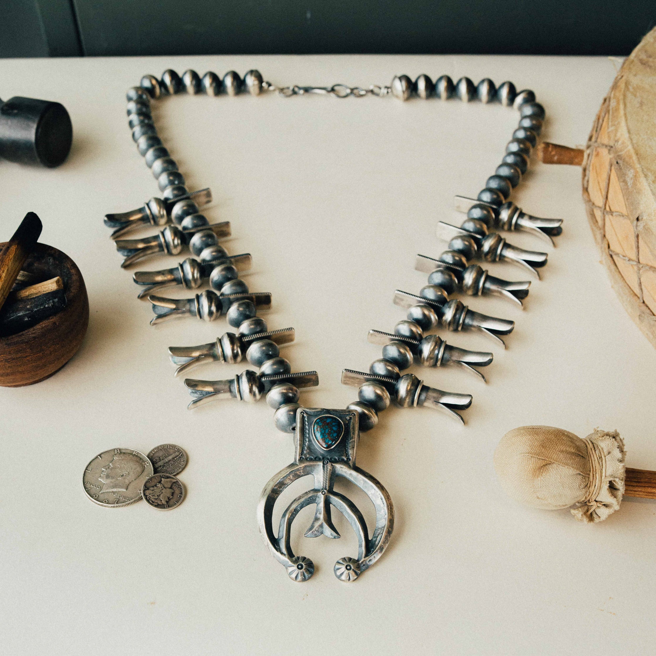 Egyptian Squash Blossom Necklace