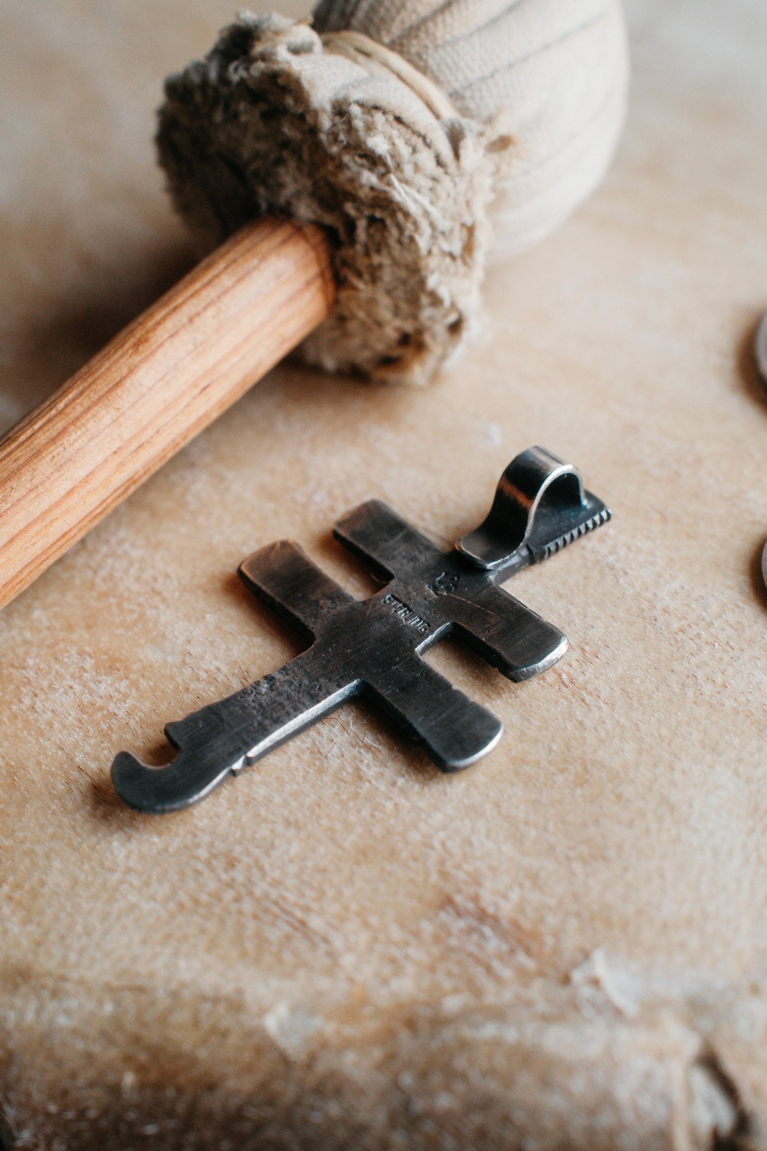 Double-Bar Cross Pendant