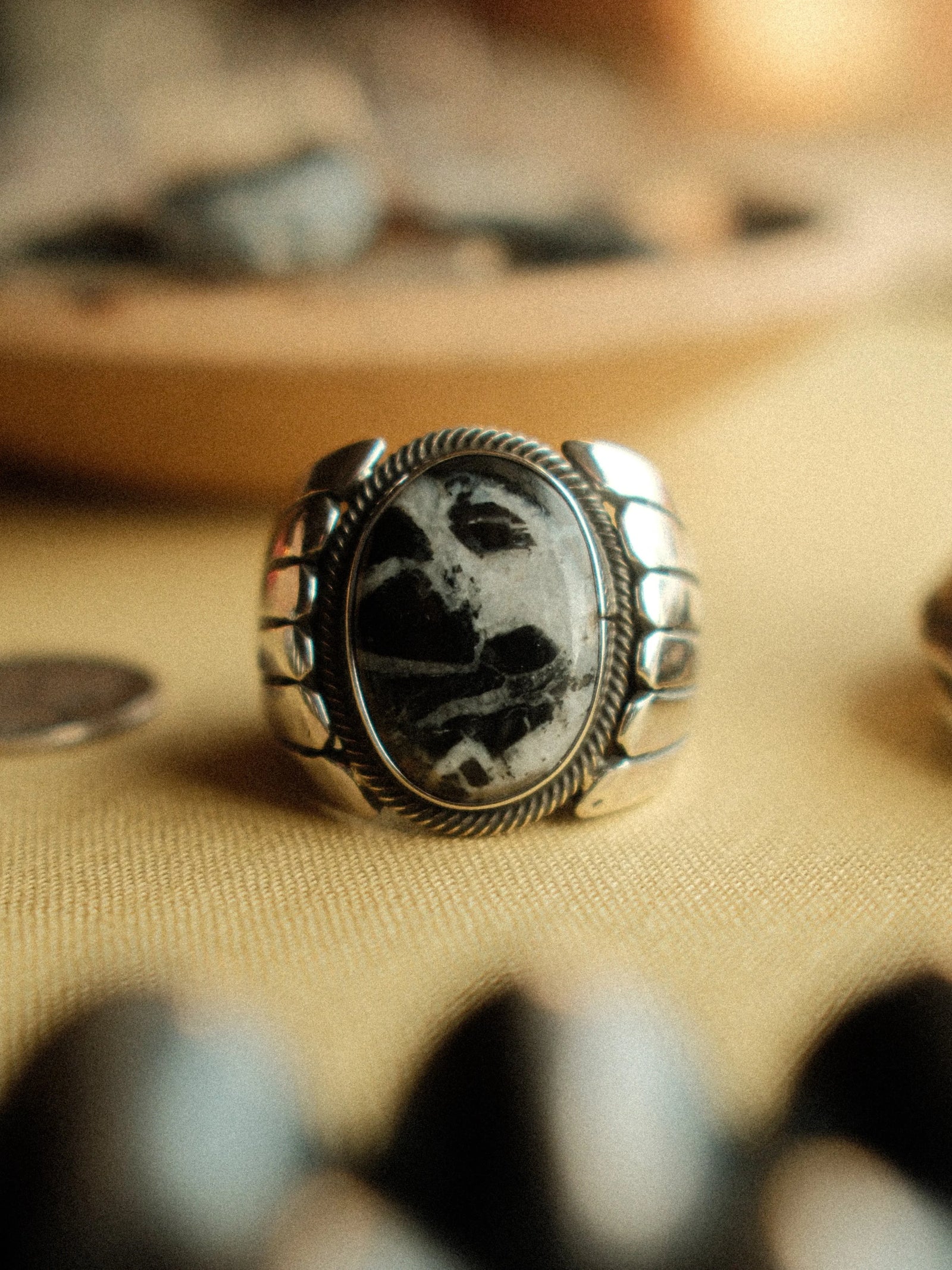 White Buffalo Temple Ring (8)